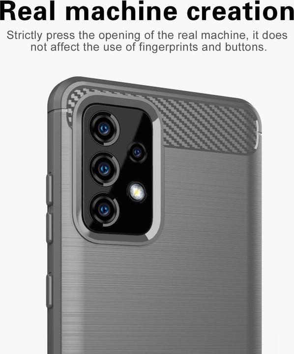 Actual product image Cadorabo TPU Ultra Slim carbon stainless steel Combi Cover (Samsung Galaxy A72 5G)