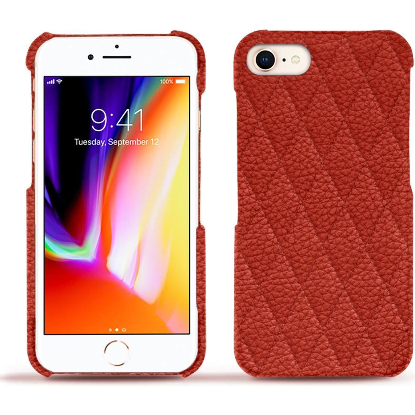 Noreve Lederschutzhülle (Apple iPhone 8), Smartphone Hülle, Orange