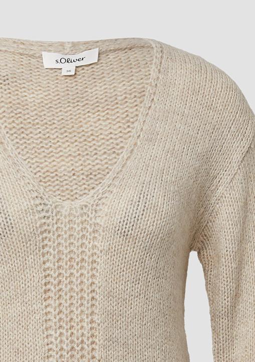 Produktbild s.Oliver Strickpullover Alpakamixpullover mit Strickmuster (38)