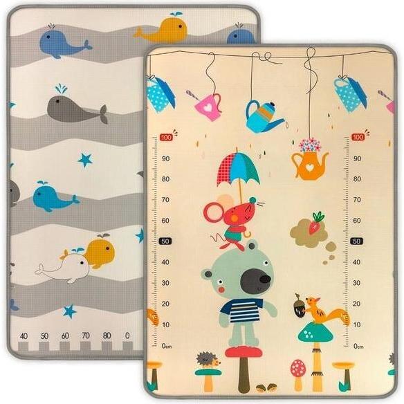 Mally Mehrfarbig Spielteppich + Spielmatte, Mata Piankowa Zwijana Kinder Bear And Whales (178 X 120 Cm)