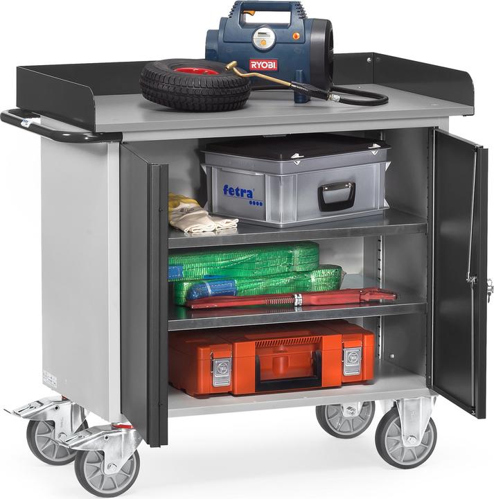 Produktbild Fetra Werkstattwagen Ladefläche 985x590mm 1 Schrank Arbeitsplatte Abrollband