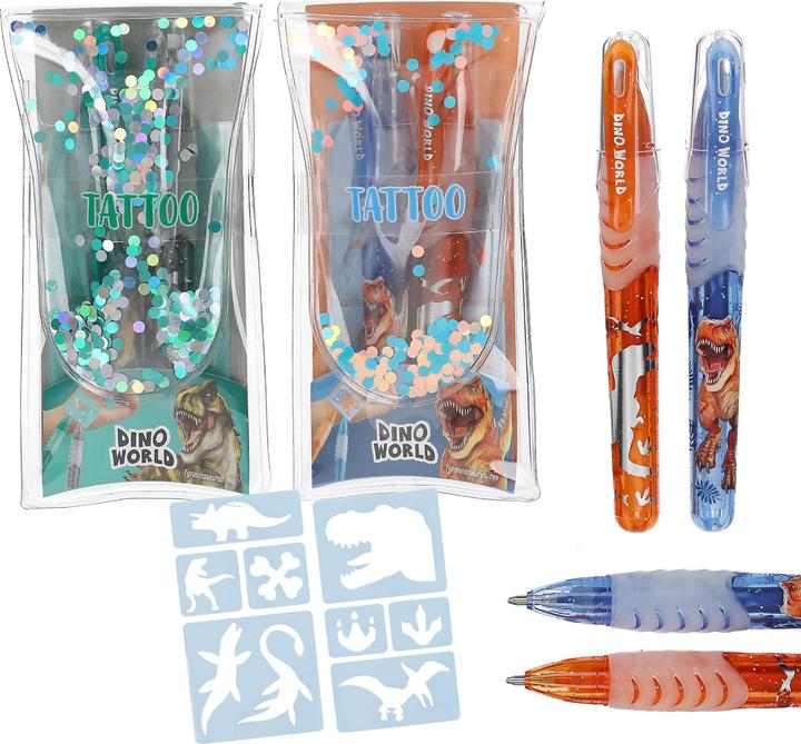 Produktbild Depesche Dino World Tattoo Glitzer-Gelstifte