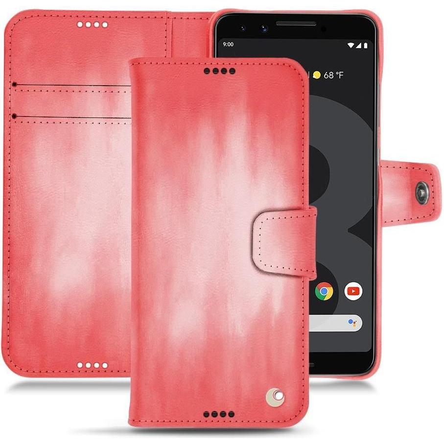 Noreve Lederschutzhülle Wallet (Google Pixel 3), Smartphone Hülle, Rosa