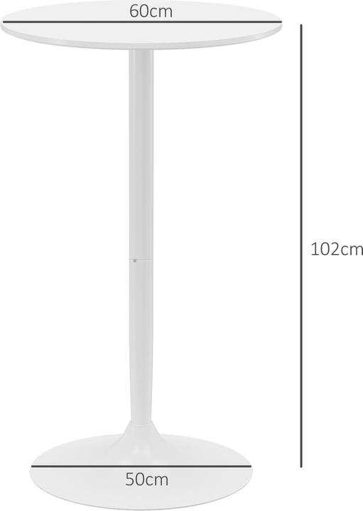 Produktbild Homcom Bartisch mit rutschfesten Fusspad (Ø 60 x 102 cm)