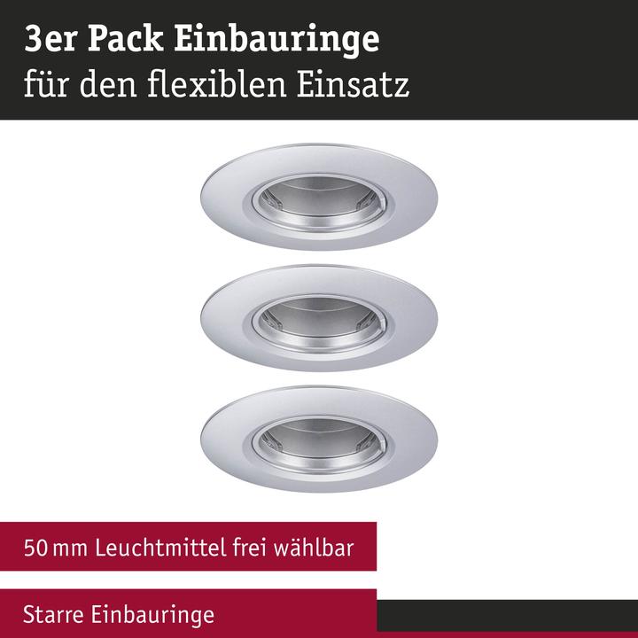 Produktbild Paulmann Einbauleuchte 3er-Pack starr (GU10)