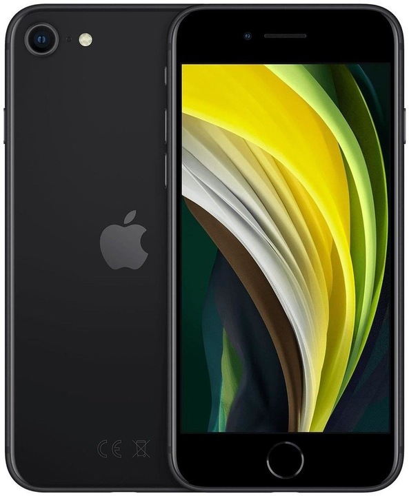 Re!commerce iPhone SE 2020 (128 GB, Black, Schwarz, 4.70", 12 Mpx, SIM + eSIM, A / Wie neu)