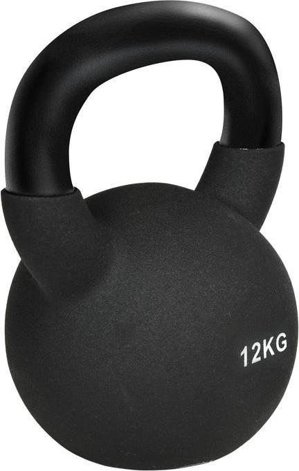 Swisshandel24 12 KG Kettlebell Kugelhantel aus Gusseisen mit Neoprenbeschichtung Bodenschonende Schwunghantel Gewi (1 x 12 kg)