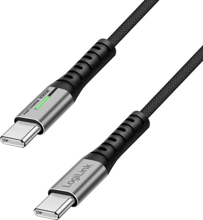 Image du produit LogiLink USB C — USB C (1 m, USB 3.2 Gen 2x2, 100 W)