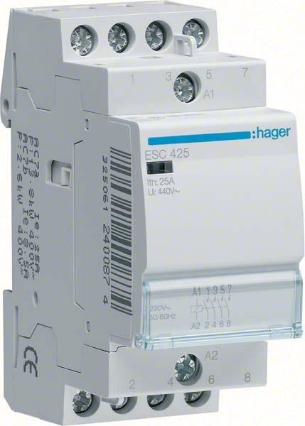 Actual product image Hager HAG ESD440 contactor 40A, 4S, 24V