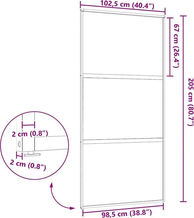 Image du produit vidaXL Glastür