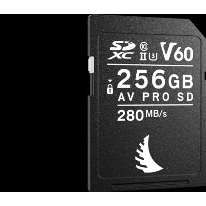 Angelbird AV PRO V60 (256 GB, SDXC, U3, UHS-II), Speicherkarte, Schwarz