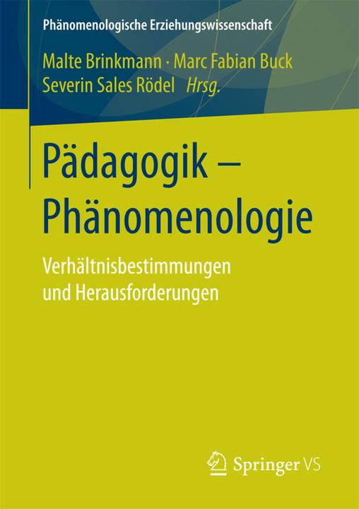 Produktbild Pädagogik - Phänomenologie (Deutsch, 2017)