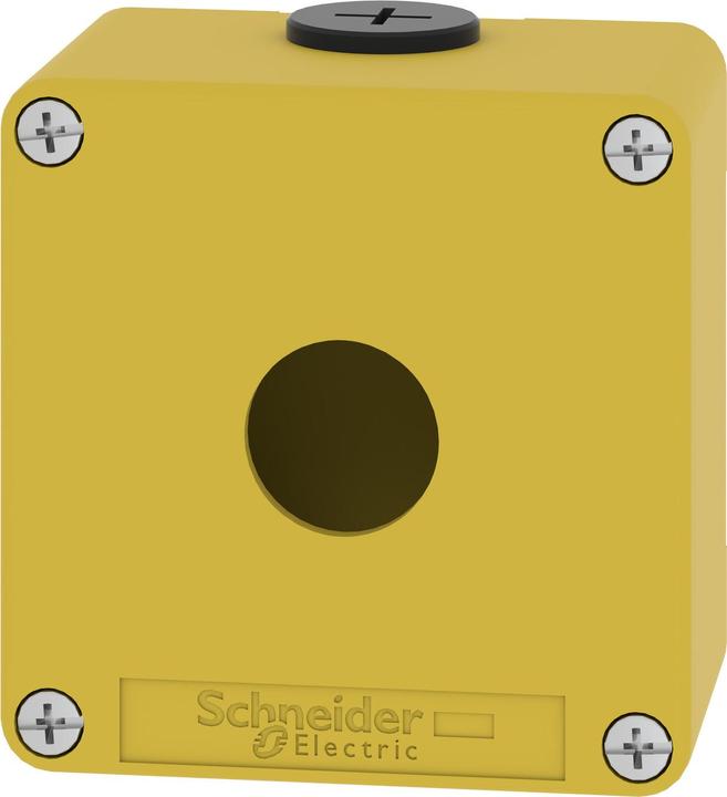 Produktbild Schneider Electric XAPK1201 Leergehäuse XAP Metall gelb für Not-Aus/Ha - CSA (Gehäuse)