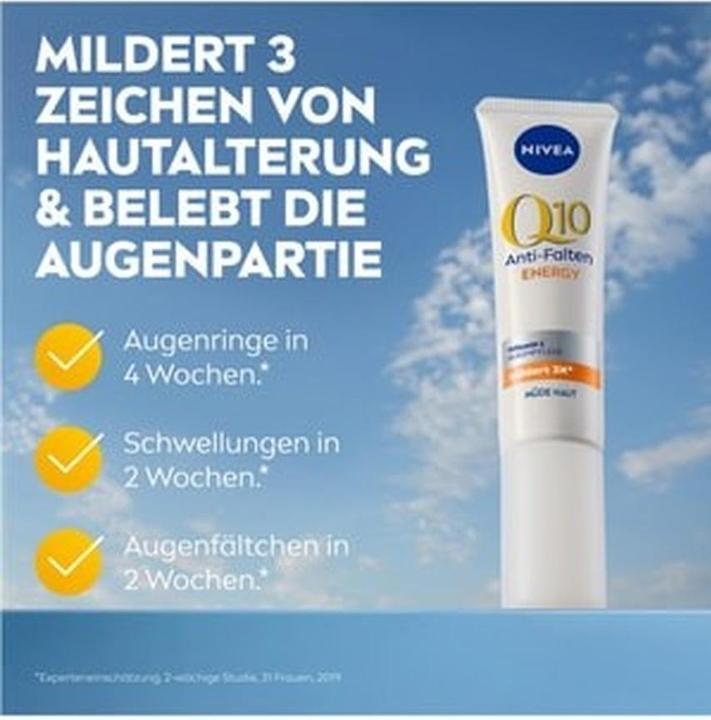 Produktbild NIVEA Q10 Anti-Falten Energie Augenkonturcreme 15 ml (Augenpflege Crème, 15 ml)