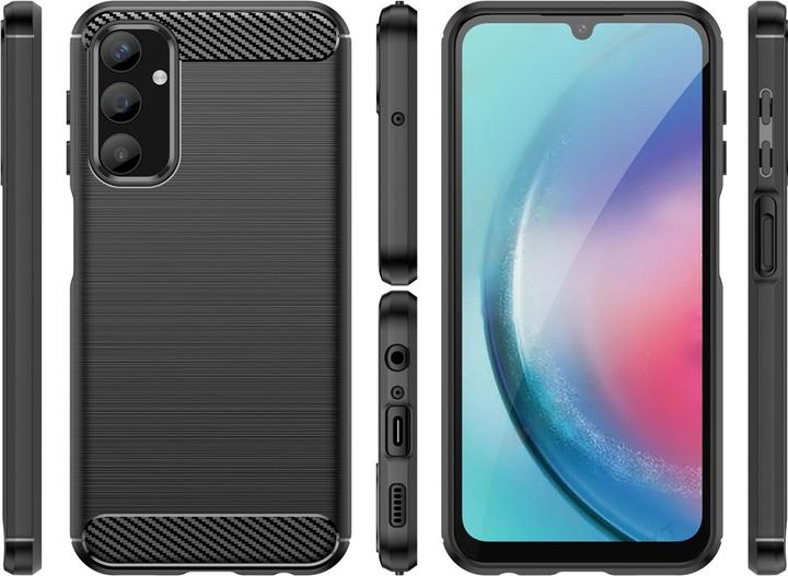 Actual product image Screenguard Samsung Galaxy A25 5G Case Carbon Brushed Soft TPU (Samsung Galaxy A25 5G)