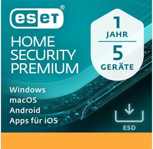 Produktbild ESET HOME Security Premium ESD, Vollversion, 5 User, 1 (5 Geräte, 12 Monate)