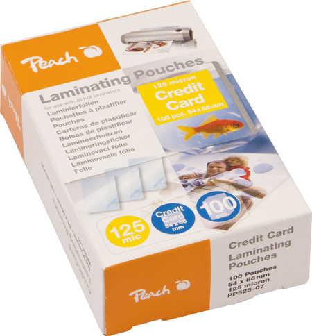 Produktbild Peach Laminierfolie Credit Card (Kreditkarte, 100 Stk., 125 µm)