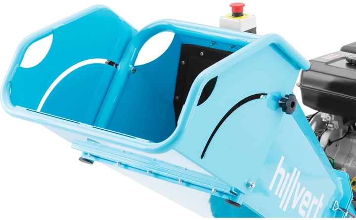 Produktbild Hillvert Gartenhäcksler Häcksler Schredder Holzhäcksler Benzin 15 PS 2 Klingen Anhänger