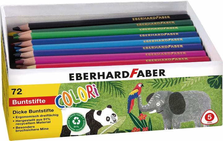 Produktbild EberhardFaber Farbstift Buntstifte 72x dick, weich, sortiert (72 x)
