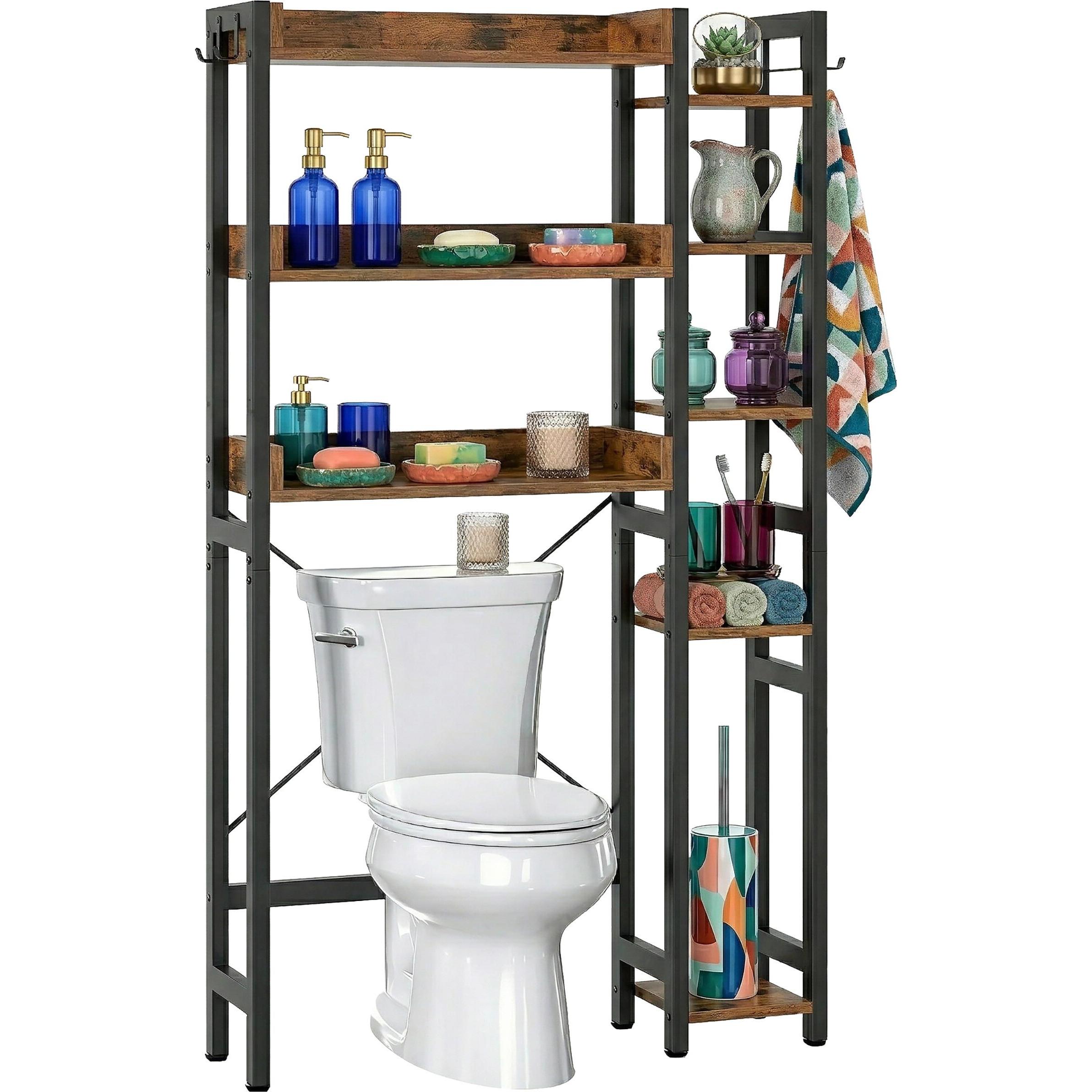 Relaxdays, Scaffale bagno, Mens. WC (80 x 24 x 161 cm)