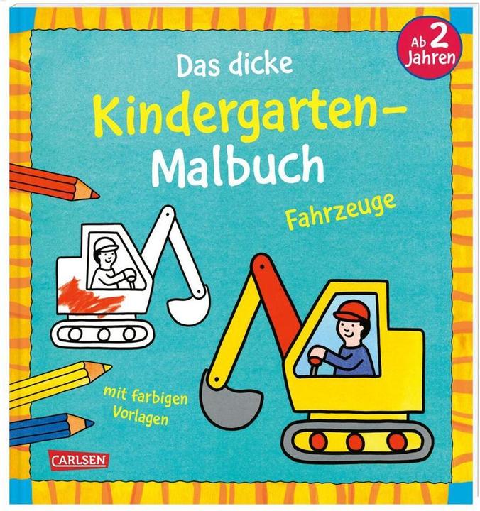 Le gros livre de coloriage pour la maternelle : les véhicules