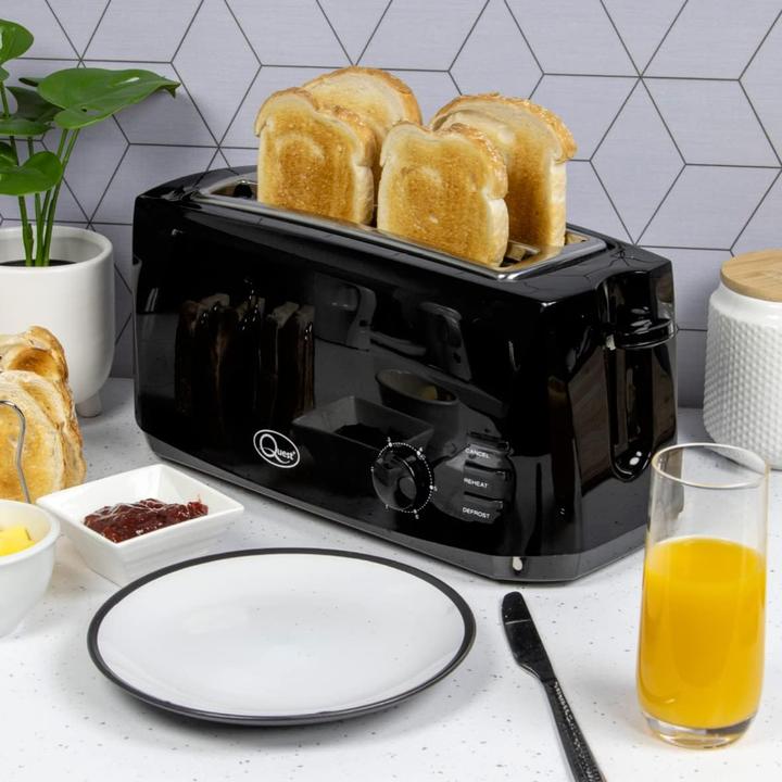 Produktbild Quest 4-Scheiben Langschlitz-Toaster mit Auftaufunktion