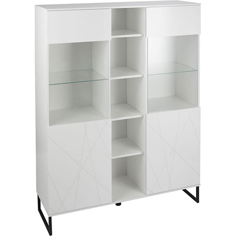 Thumbnail - Ebuy24, Vitrine + Buffetschrank, Vitrinenschrank Akai weiss