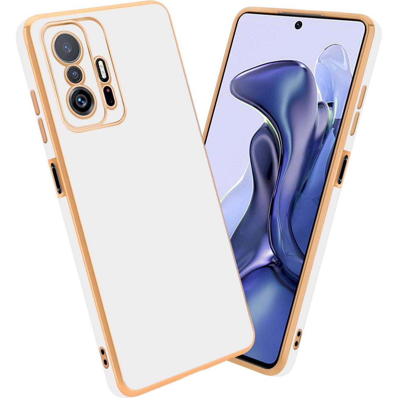 Cadorabo Hülle für Xiaomi 11T / 11T PRO TPU mit Kameraschutz (Xiaomi 11T), Smartphone Hülle, Weiss