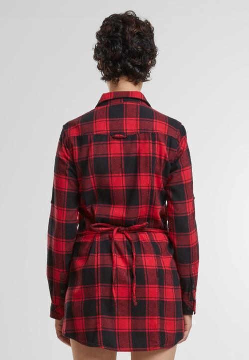 Actual product image Brandit Ladies Lucy long sleeve shirt size 4XL Colour red/black (4XL)