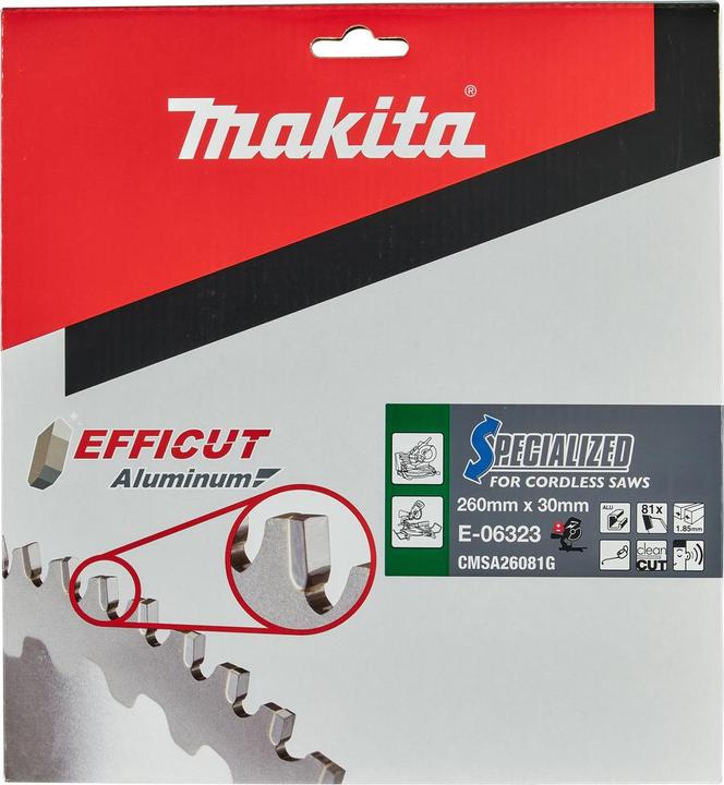 Produktbild Makita Sägeblatt 260x1,5x30, 81Z EFFICUT