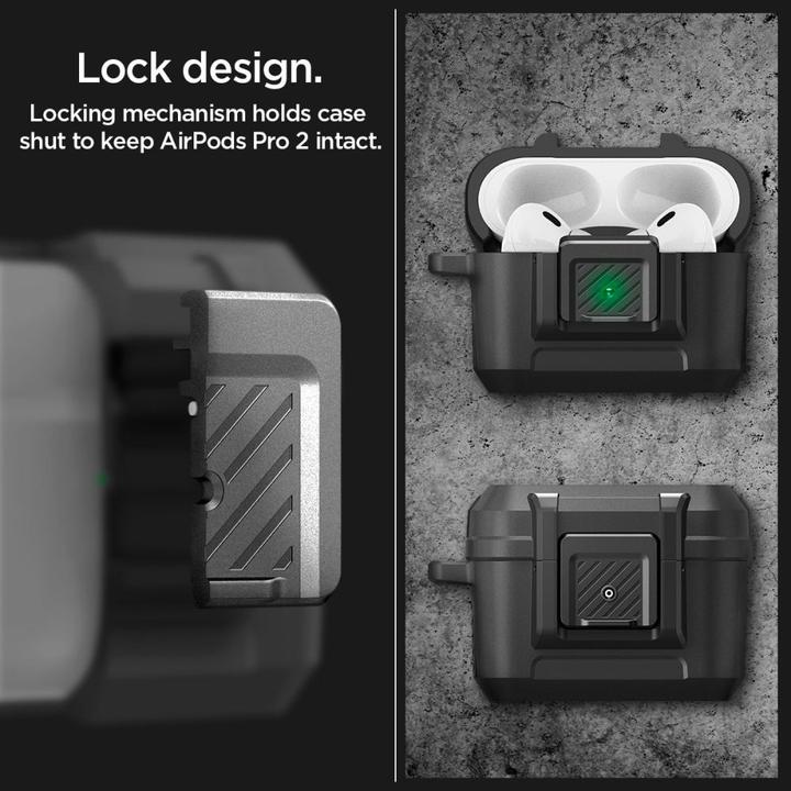 Image du produit Spigen Lock Fit Airpods Pro 1/2 Matte Black (Sac pour écouteurs)