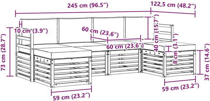 Produktbild vidaXL Outdoor-Sofa