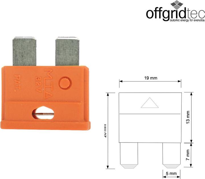 Produktbild Offgridtec 5A KFZ Flachsicherung 6-32V