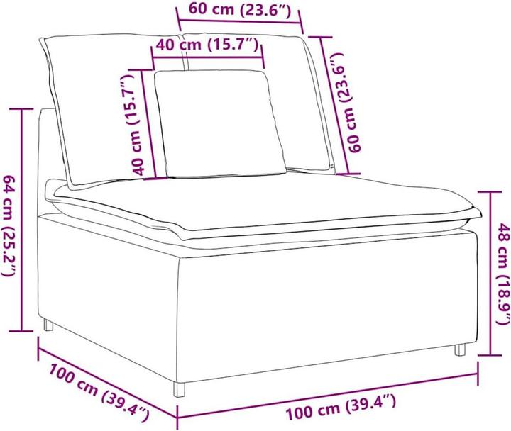 Produktbild vidaXL modulares Sofa (Modular Sofa)