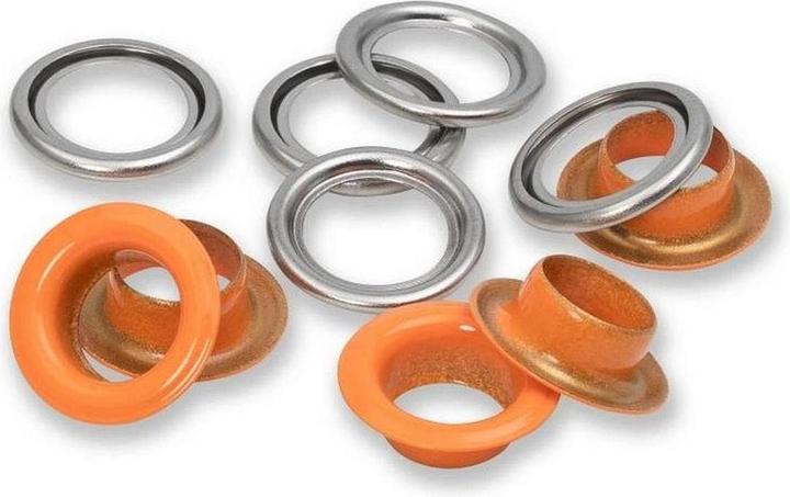 Immagine prodotto Prym Occhielli con dischi MS, colore arancio-argento 11 mm, 20 pezzi.