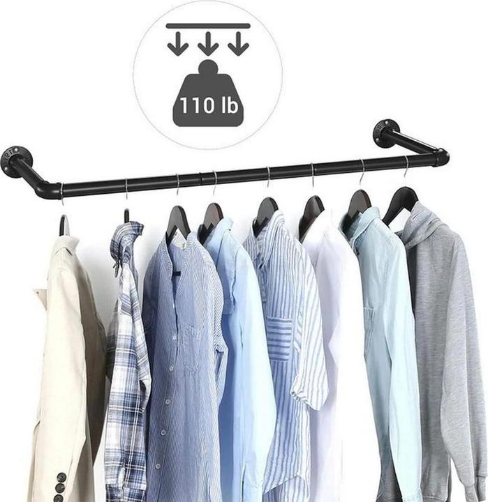 Actual product image Songmics Set of 2 clothes rails for wall mounting