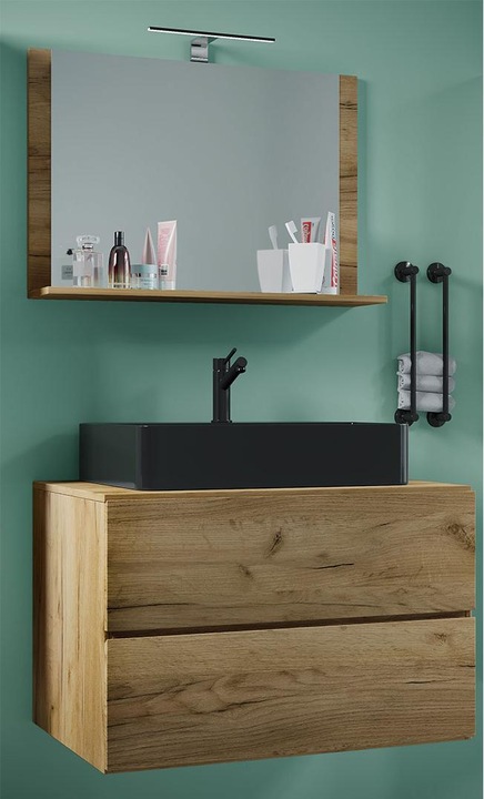 Produktbild VCM 3-tlg Waschtisch Badmöbel Lendas 80 cm M
