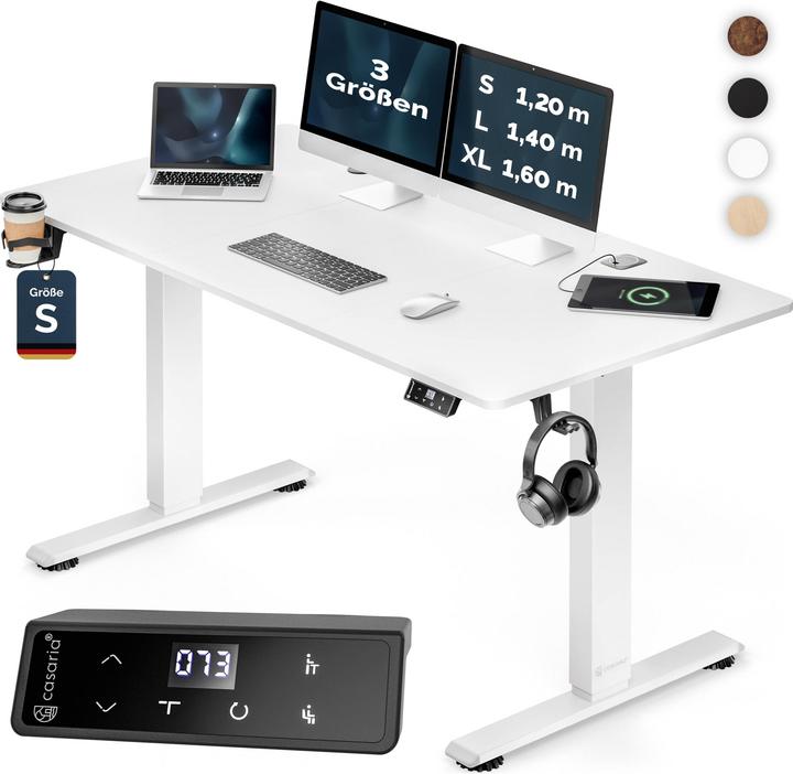 Actual product image Casaria Höhenverstellbarer Schreibtisch