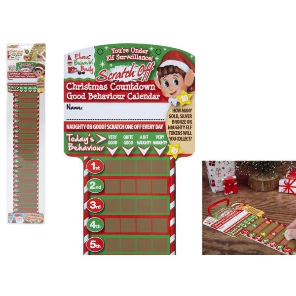 Elves Behavin´ Badly, Calendario, Scratch Off Countdown Calendar