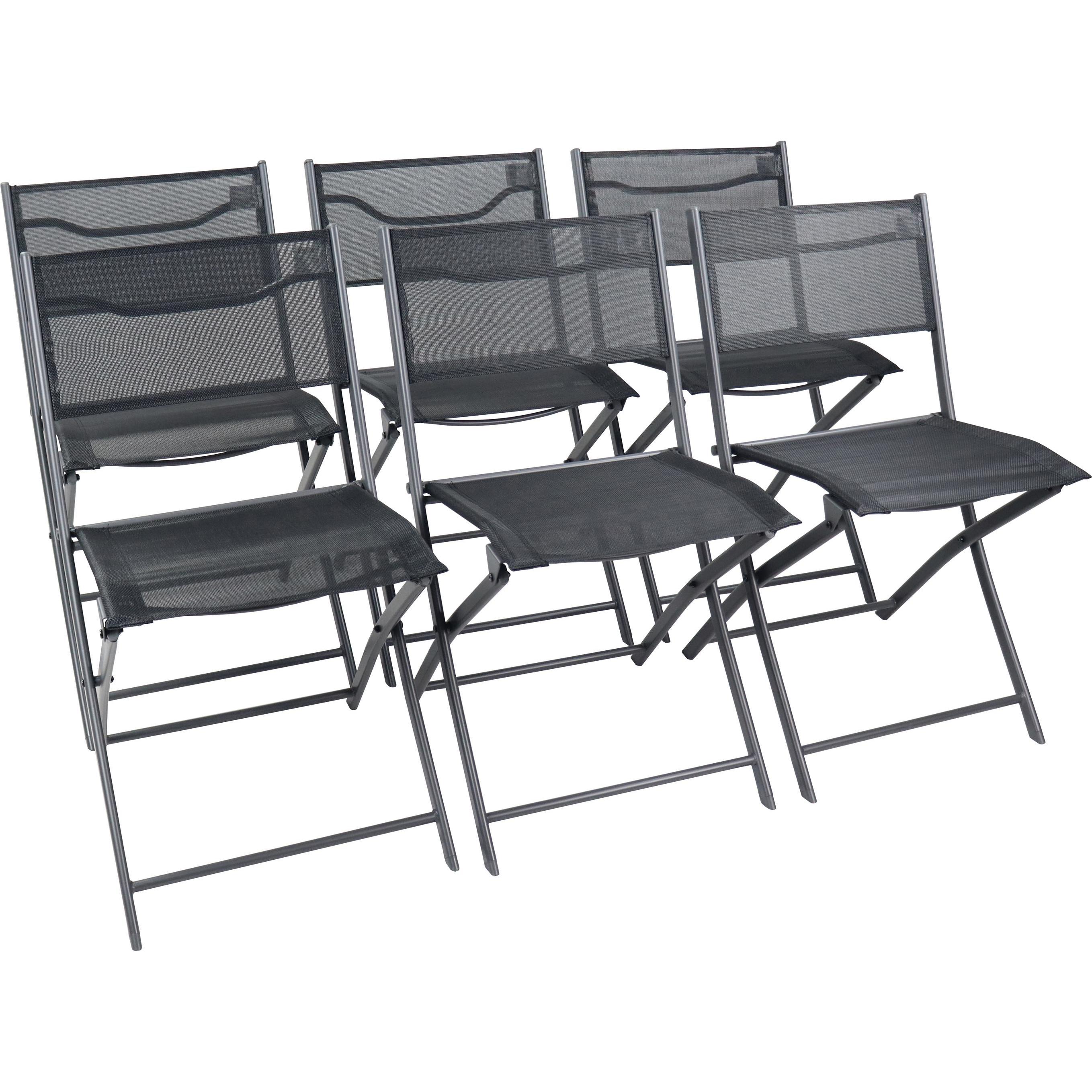 Thumbnail - VCM, Gartenstühle, 6-tlg. Gartenstuhl Klappstuhl Sumila
