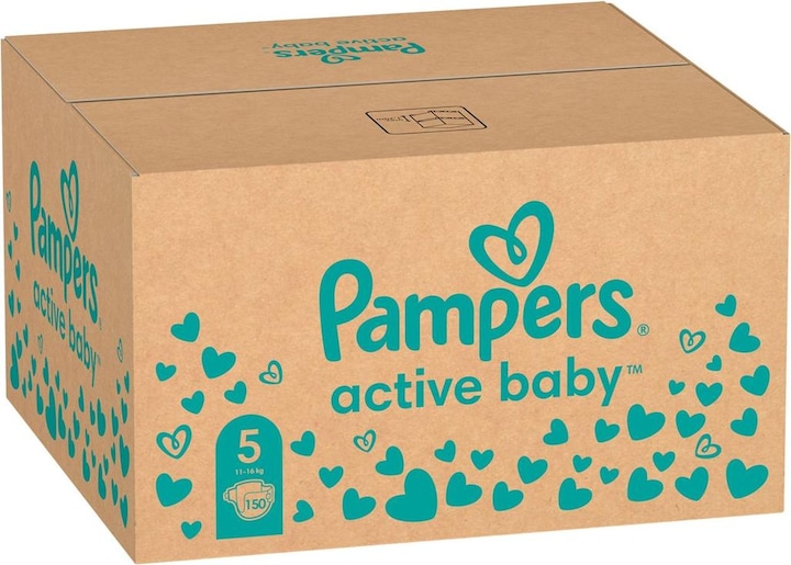 Actual product image Pampers Active Baby (Size 5, Monthly box, 150 Piece)