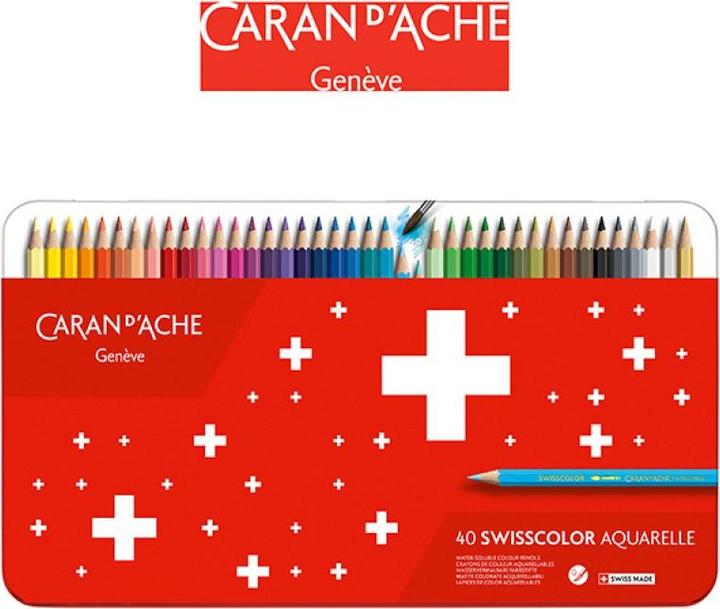 Immagine prodotto Caran d'Ache Matite colorate in metallo Swisscolor (Multicolore, 40 x)