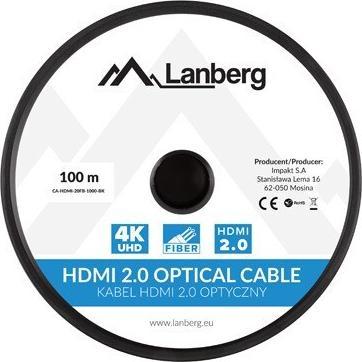 Immagine prodotto Lanberg CA-HDMI-20FB-1000-BK HDMI-Kabel HDMI Typ A (Standard) (100 m)