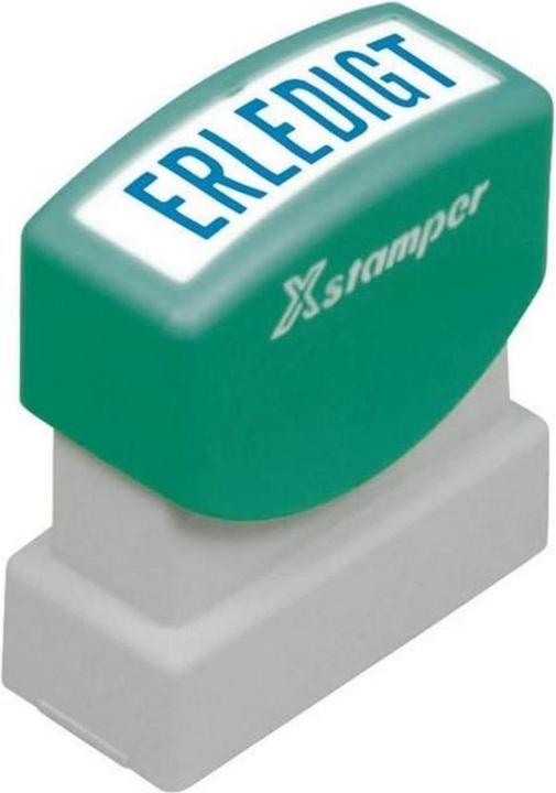 Carfa Wort-Stempel X-Stamper, Erledigt, blau