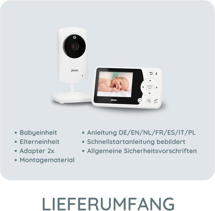 Produktbild Alecto Babyüberwachungsgerät mit Kamera (Babyphone mit Kamera, 300 m)
