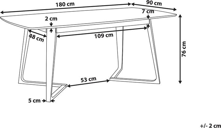 Produktbild Beliani Huxter (180 x 90 x 76 cm)