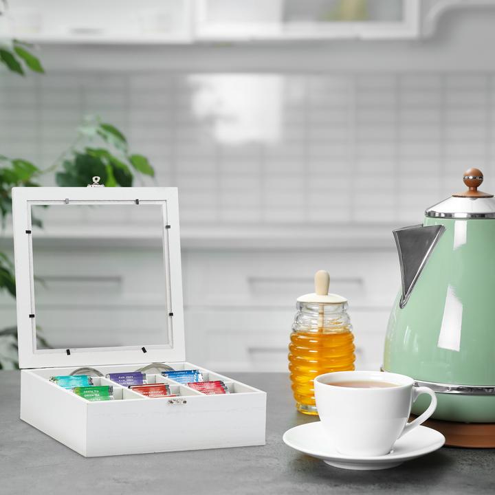 Image du produit Relaxdays Boîte à thé, bois