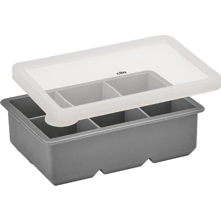 Cilio Eiswürfelform BLOCKS 6er, Eisherstellung, Grau