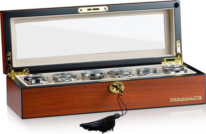 Produktbild Designhütte Uhrenbox Auckland 6 - Kirsche