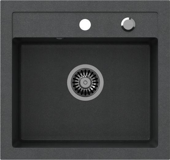 Actual product image Steiner JOHNNY 110 Steingran black granite sink, 1 bowl, b